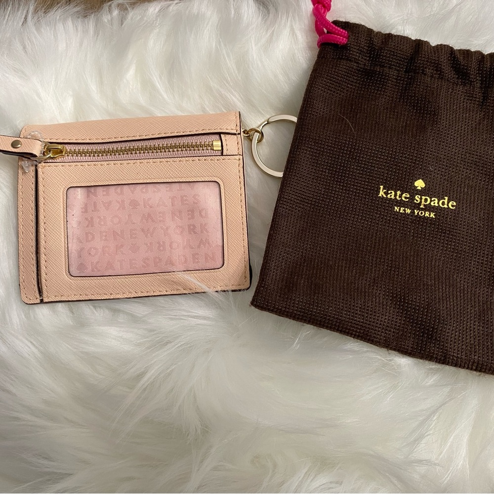 Kate Spade Pink Wallet Sleek Design Compact - Picture 3 of 5